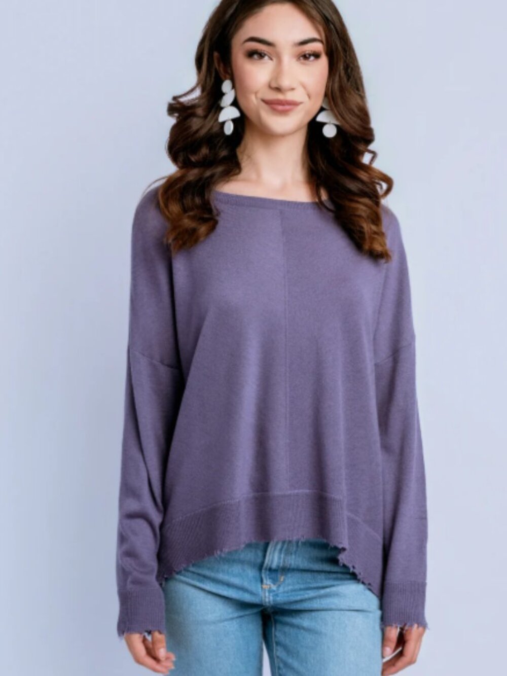 Kerisma Lawson Pullover Wool Blend Sweater, Violet, Size M/L NWT